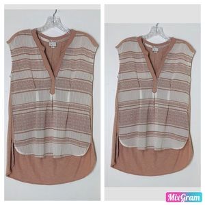 Anthropologie casual sleeveless summer women shirt